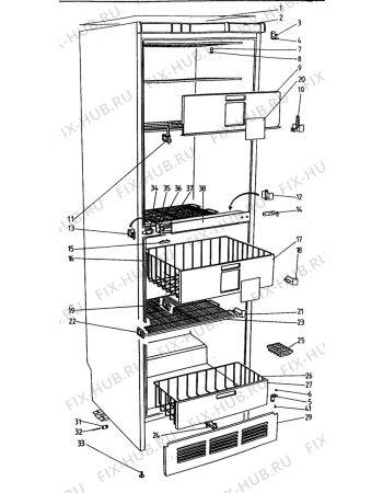 Взрыв-схема холодильника Elektra FG3260N - Схема узла C10 Cabinet